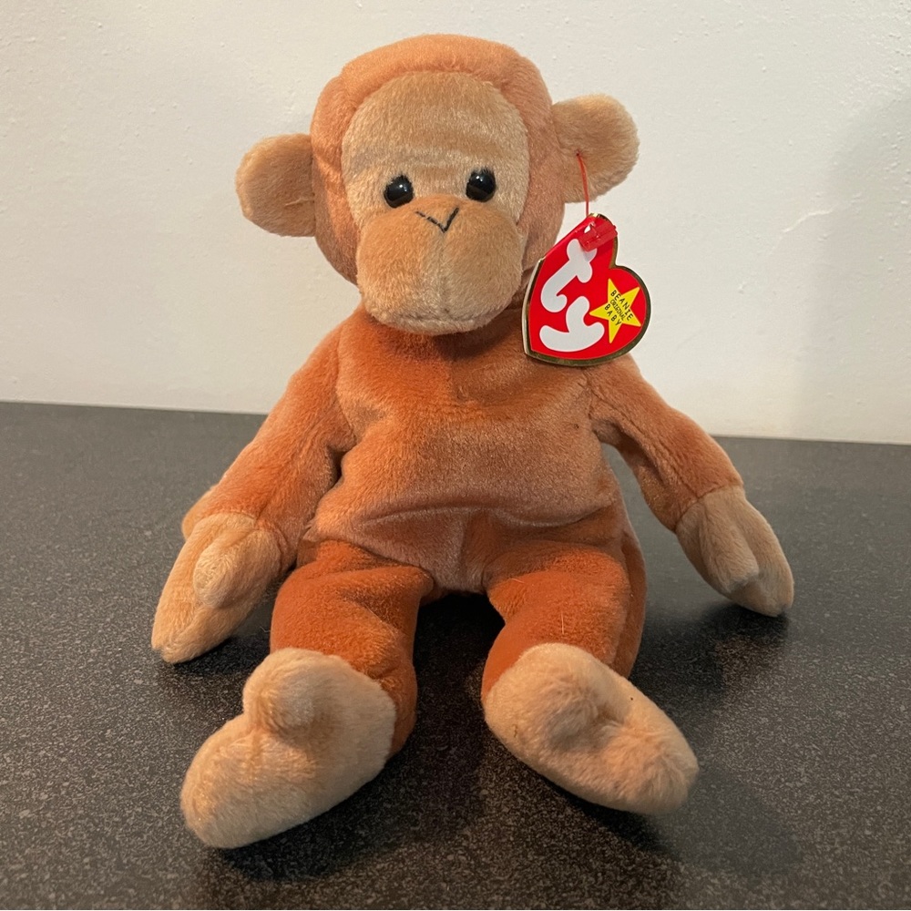 3/$12! Ty Beanie Baby - Bongo the Monkey - MWMT!